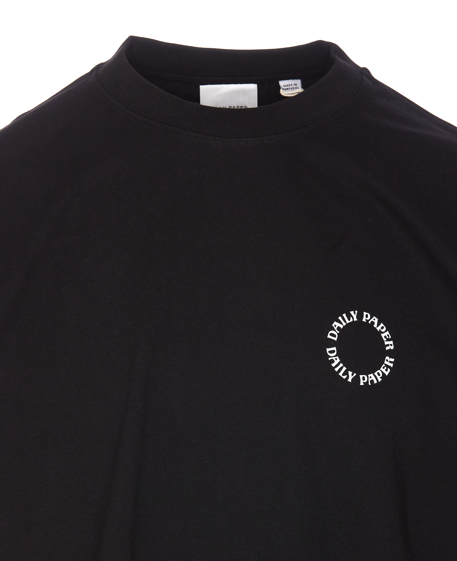 Daily Paper Orbit Schwarzes T-shirt In Black