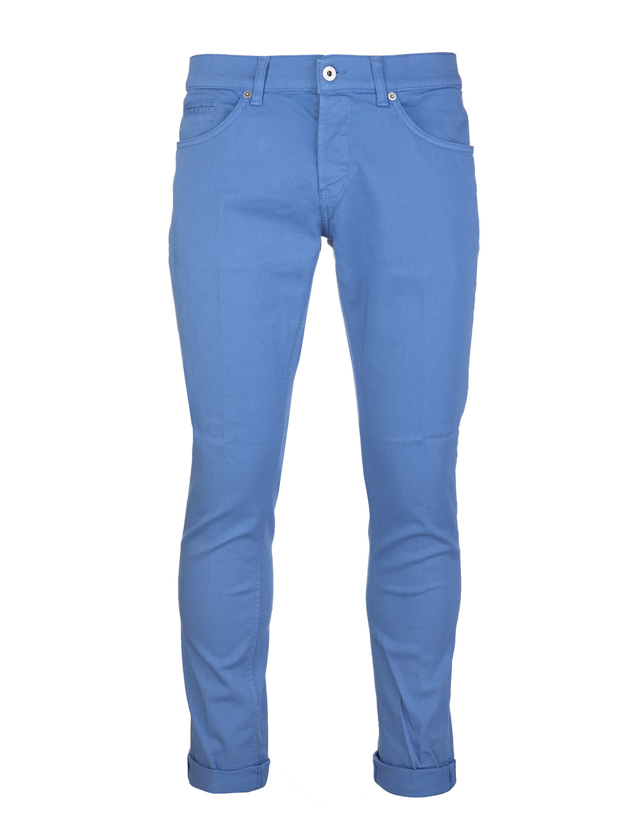 Dondup Man George Skinny Jeans In Azure Bull Denim