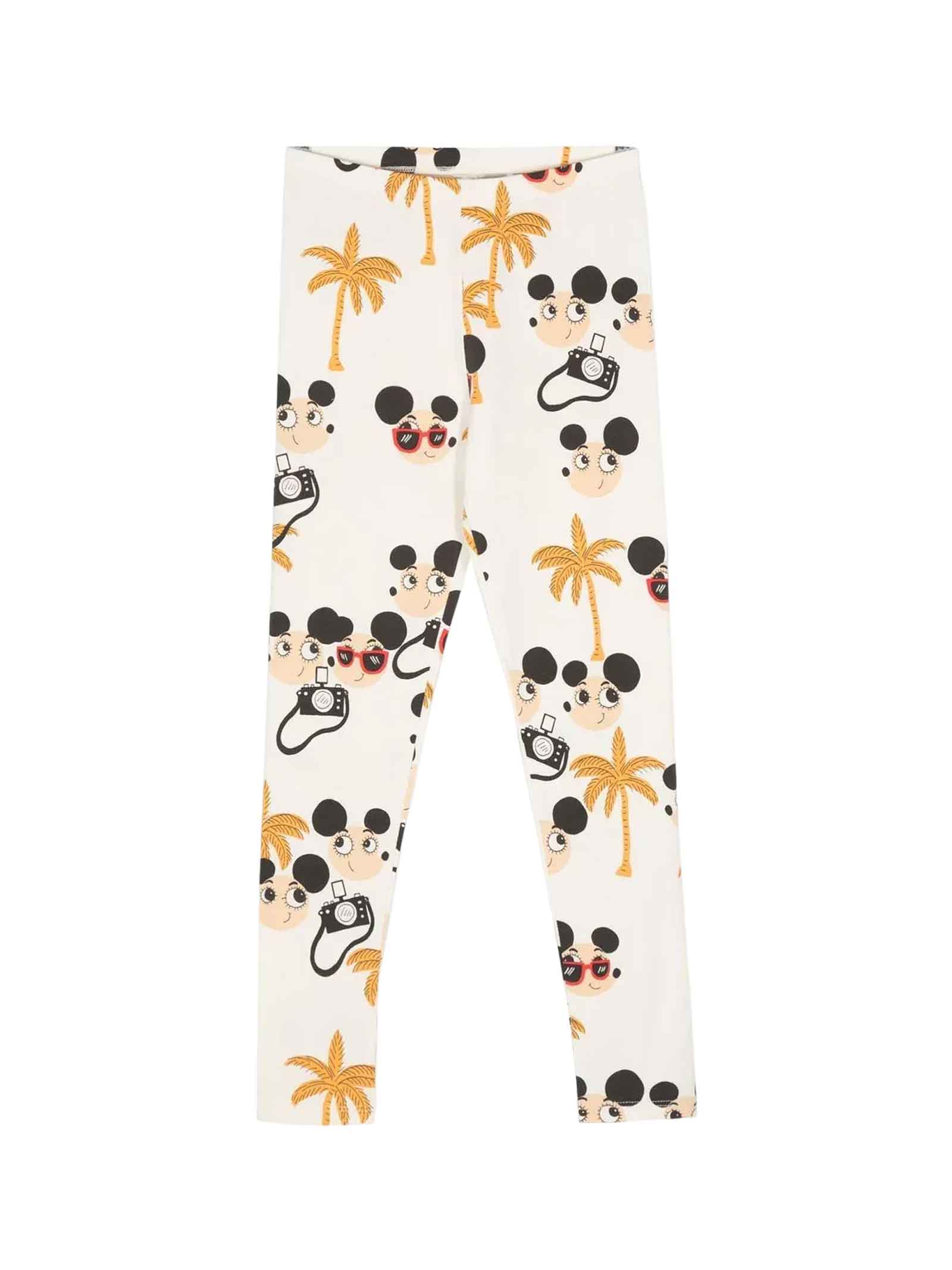 Mini Rodini Printed Cotton Leggings In Multicolor