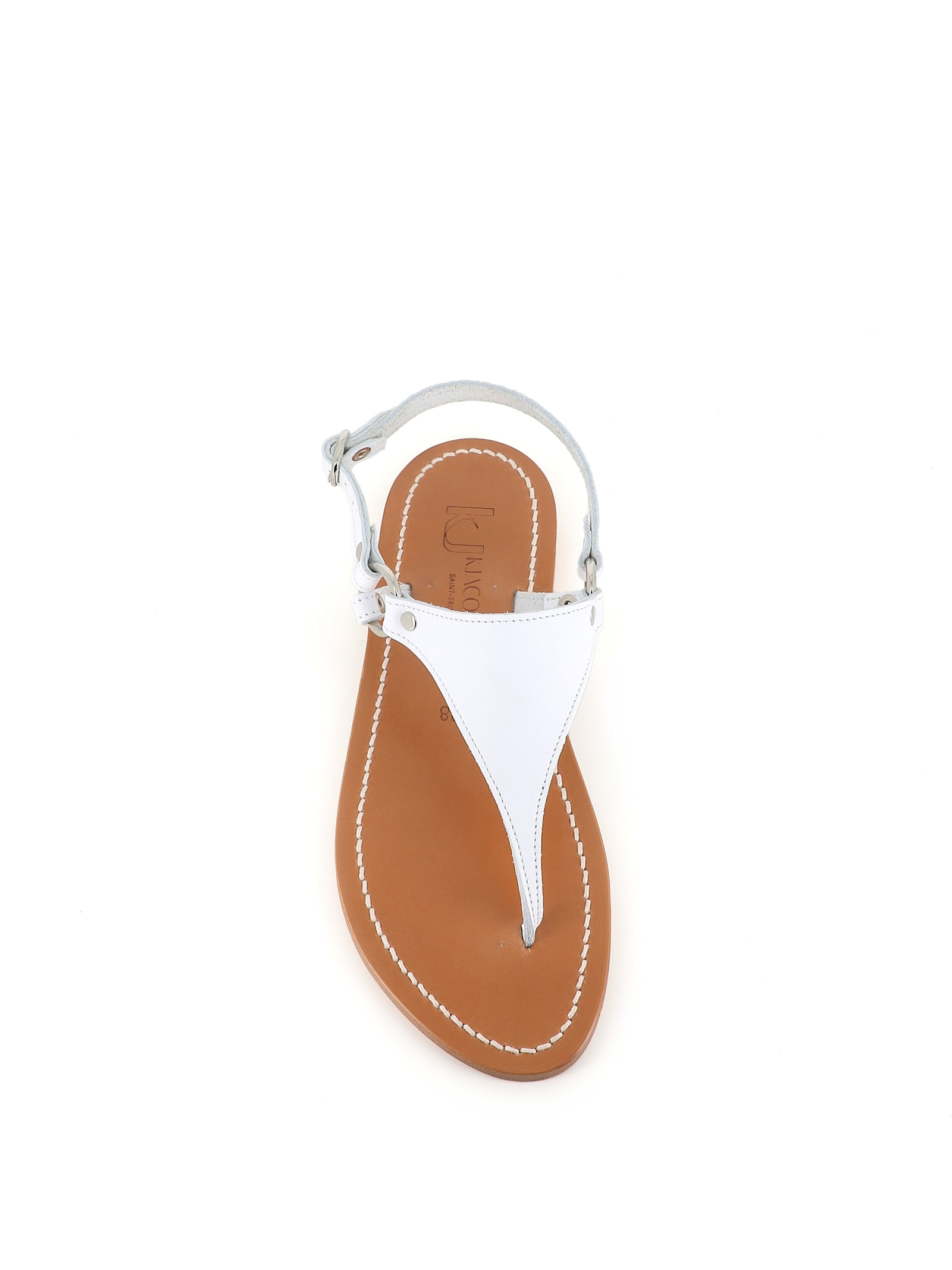 Kjacques Dionysos Decorative-strap Flat Sandals In Bianca