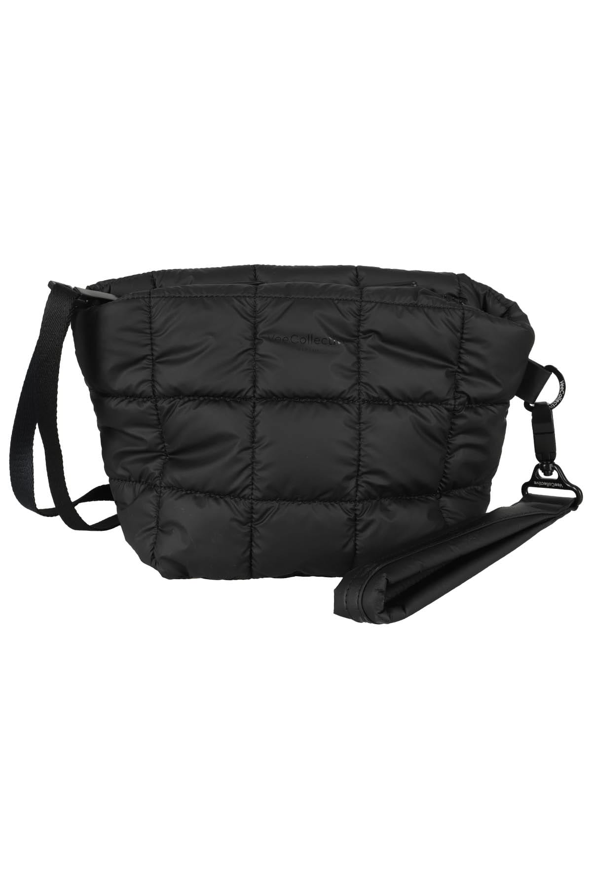 Veecollective Porter Water-resistant Nylon Clutch Bag In Matt Black Matbla