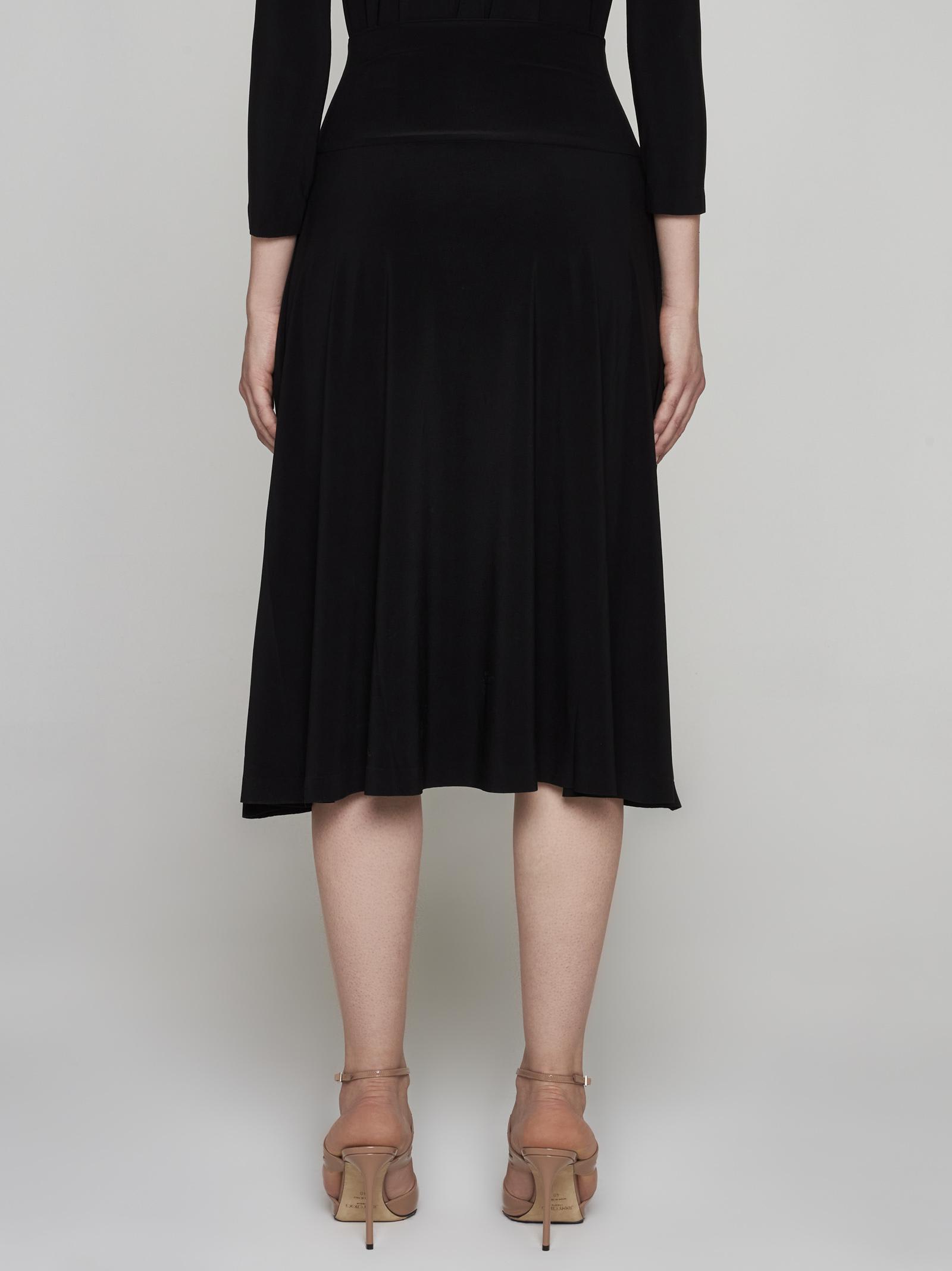 Shop Norma Kamali Jersey Skirt In Black