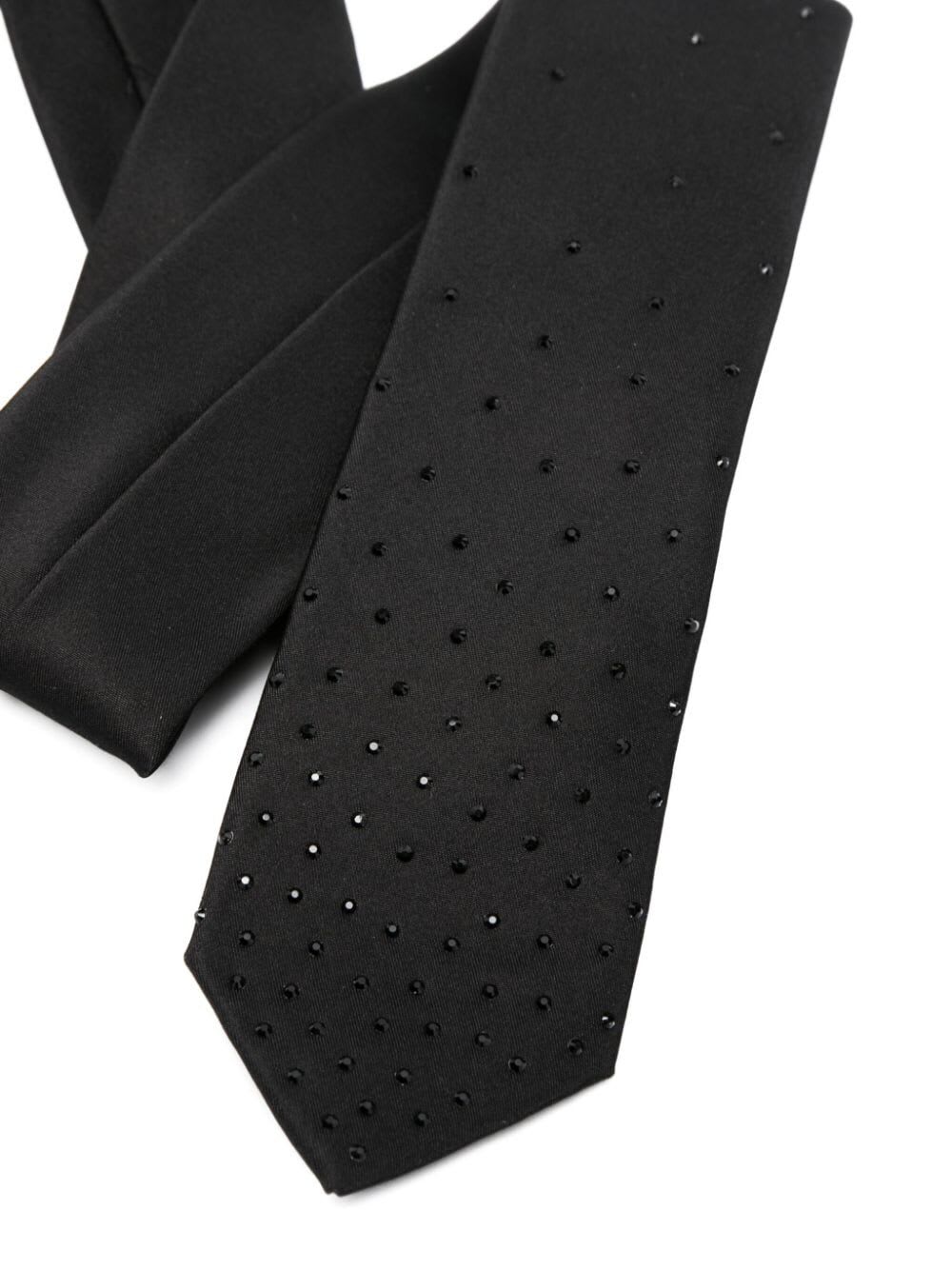 Shop Dsquared2 Tie With Strass In Black Strass