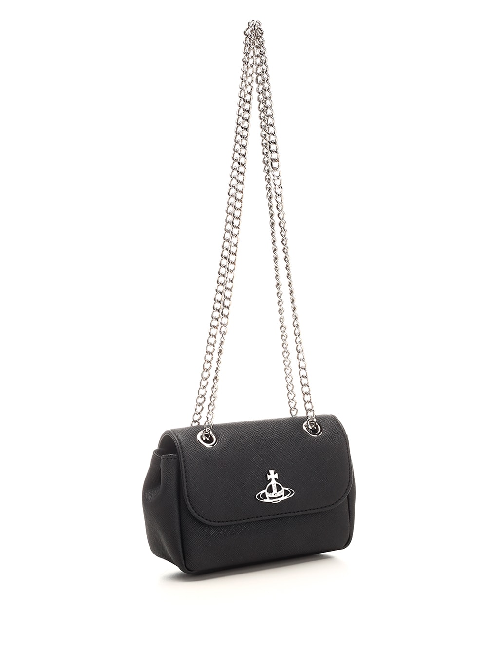 Shop Vivienne Westwood Shoulder Bag With Chain In Nero