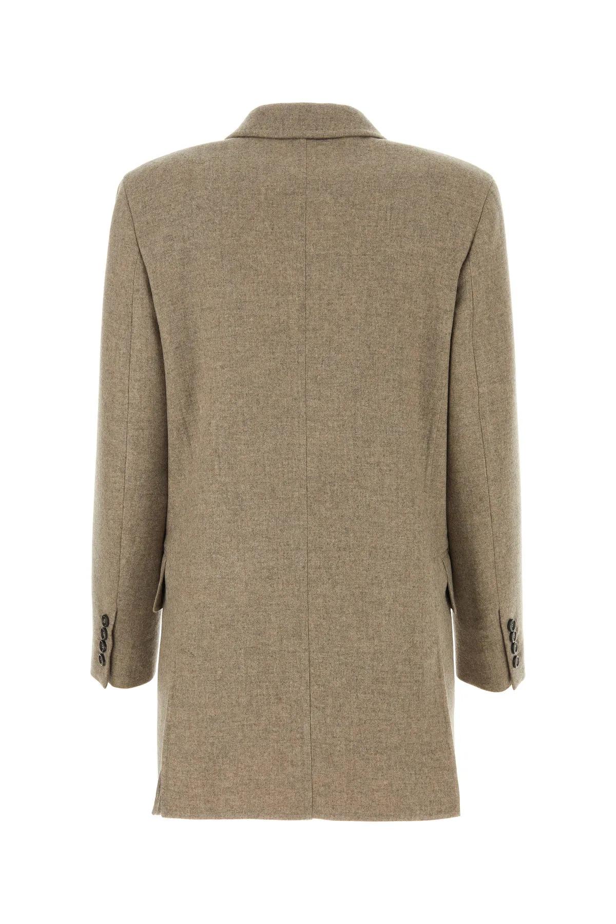 Shop Max Mara Dove Grey Wool Belinda Blazer In Beige