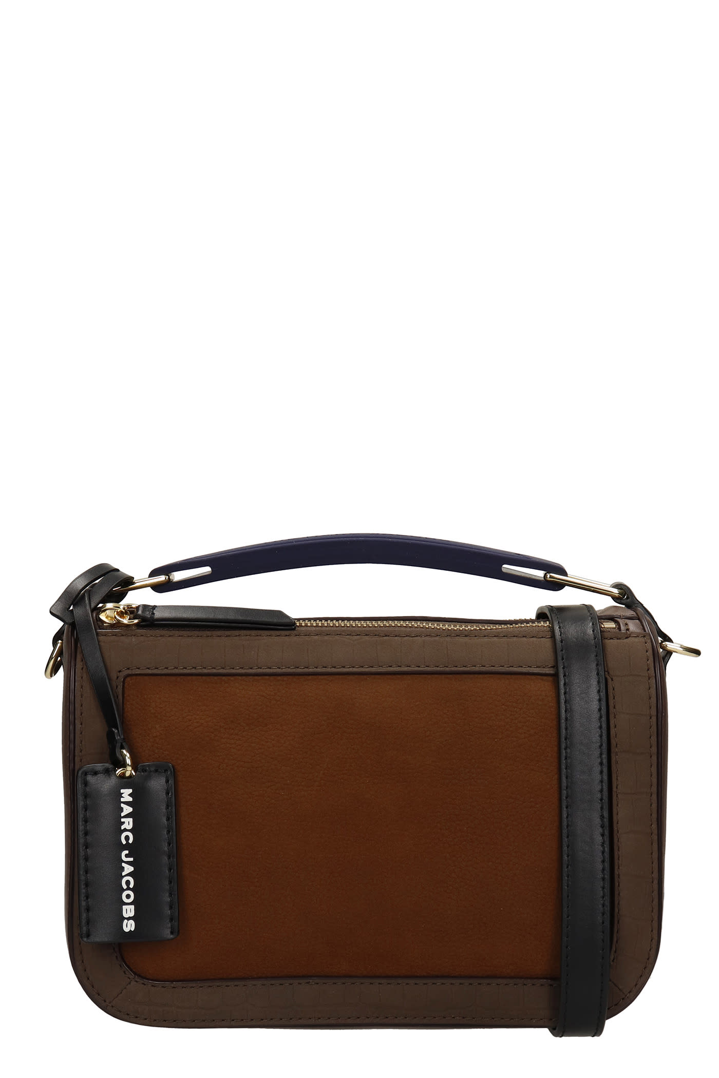 Marc Jacobs The Soft Box 23 Hand Bag In Brown Suede And Leather