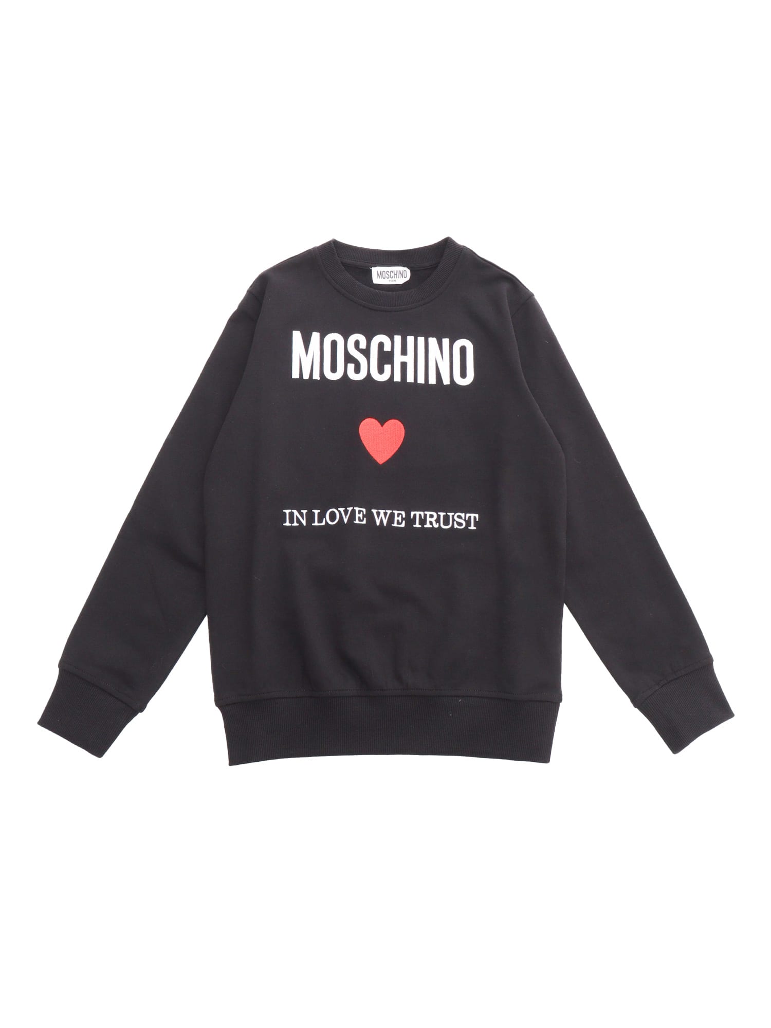 Moschino Kids'  Sweatshirt With Logo In Black