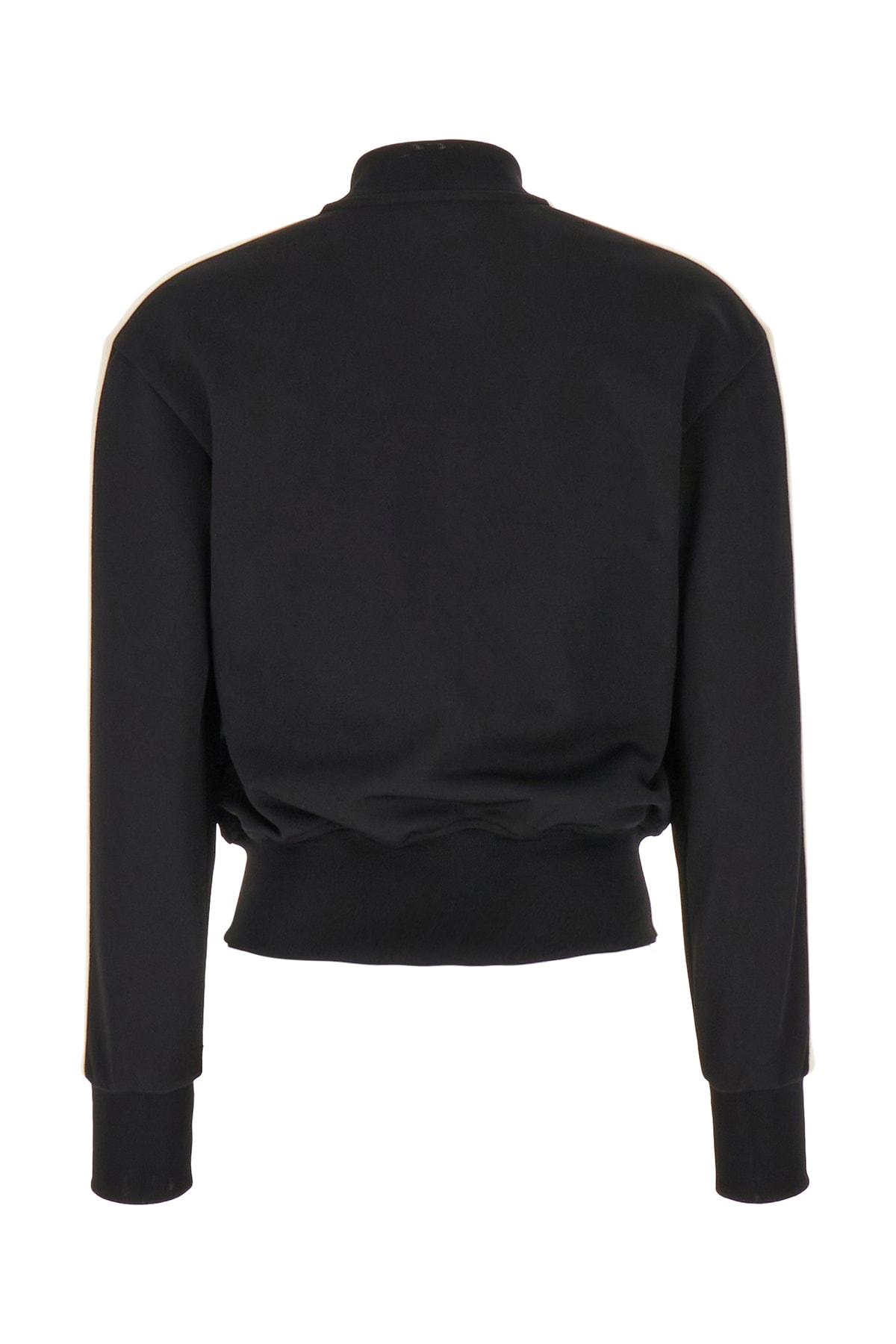 Shop Palm Angels Black Polyester Sweatshirt In Black Off White