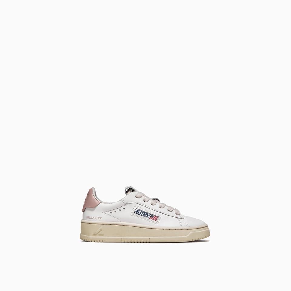 Autry Dallas Kids Low Sneakers Kdlk Ll16 In Wht/pink