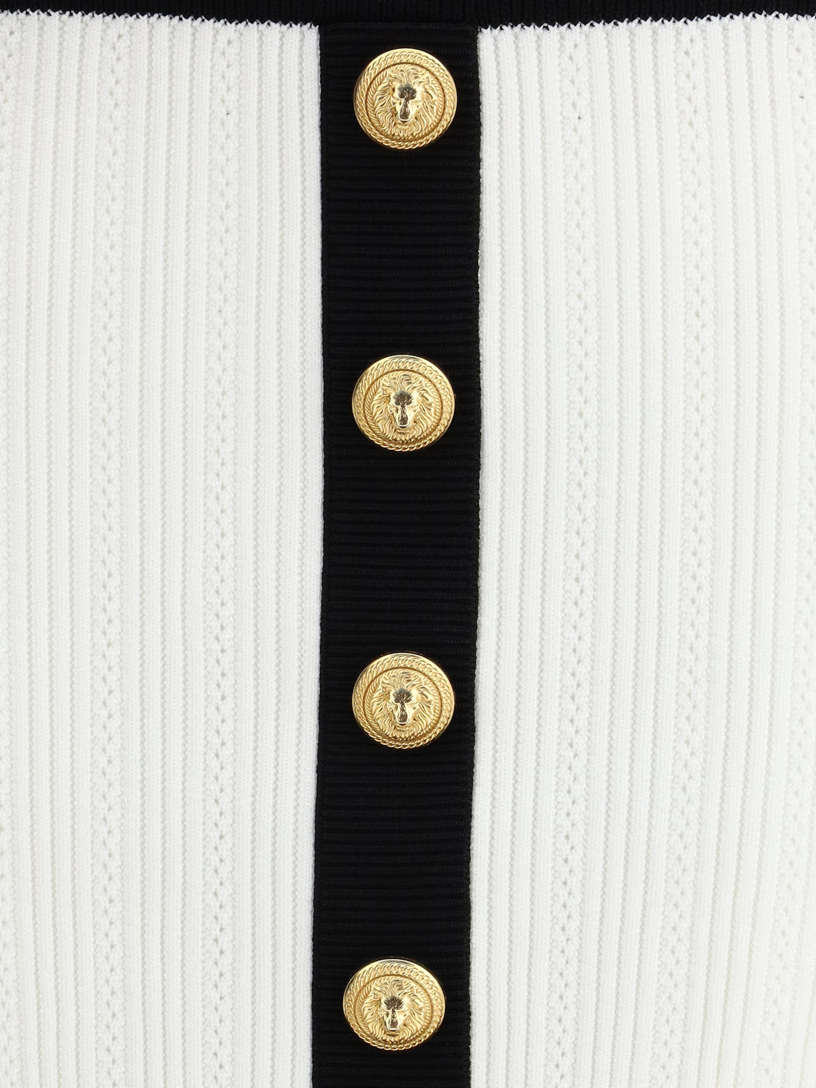 Balmain Mini Skirt In White Viscose Blend
