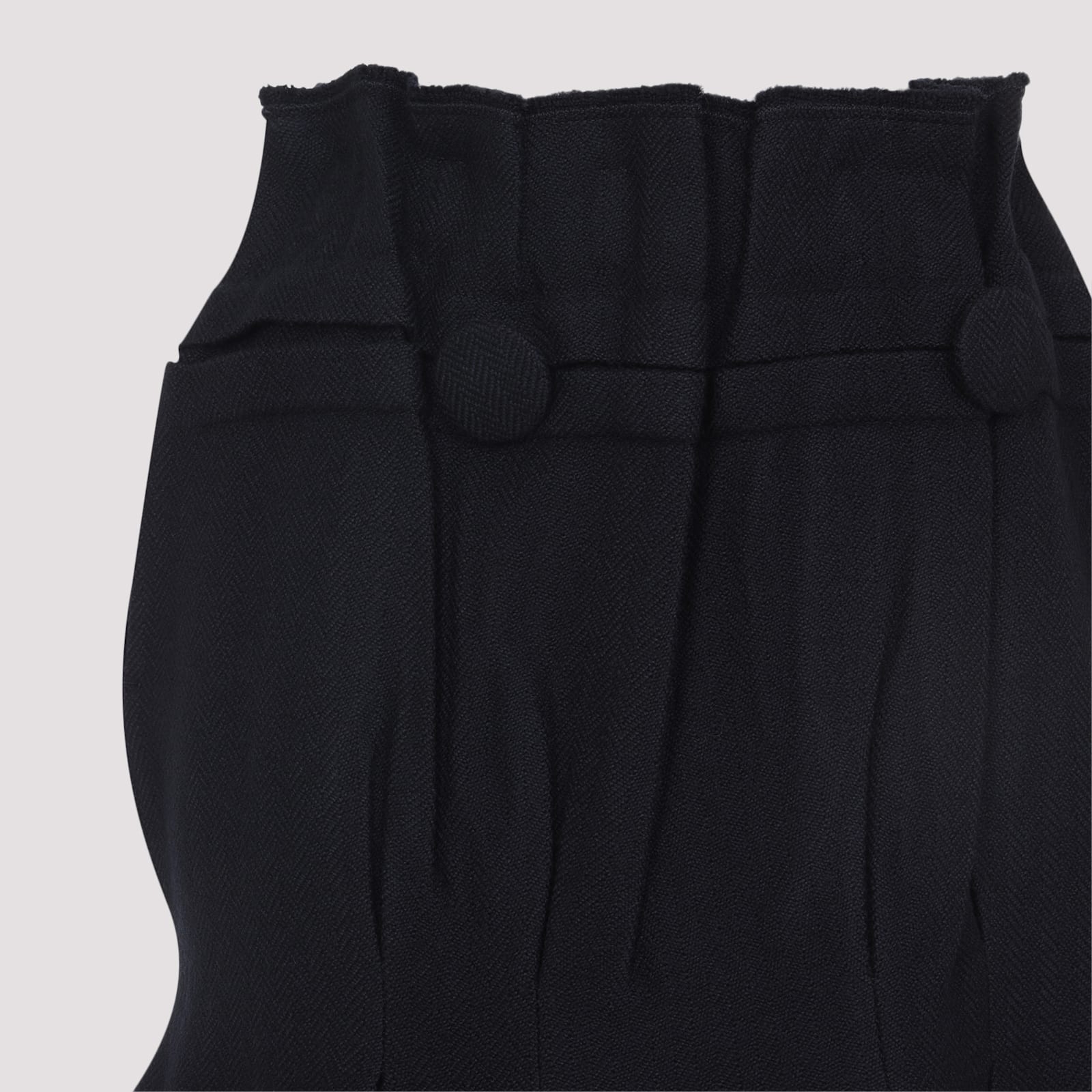 Prada High-waisted Fitted Skirt With Flared Silhouette In Black