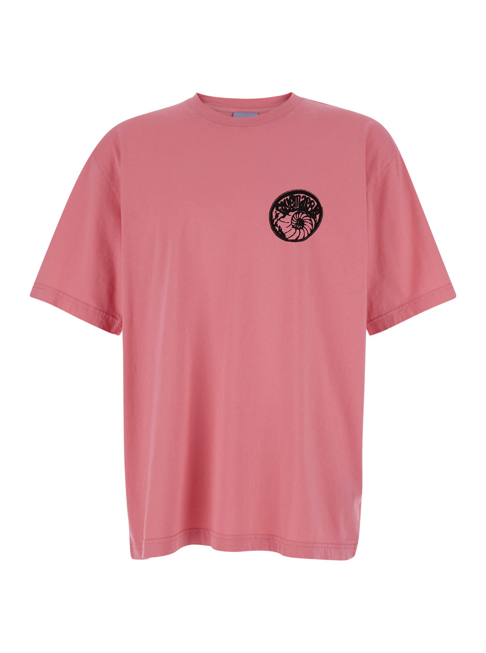 Pink Crew Neck T-shirt In Cotton