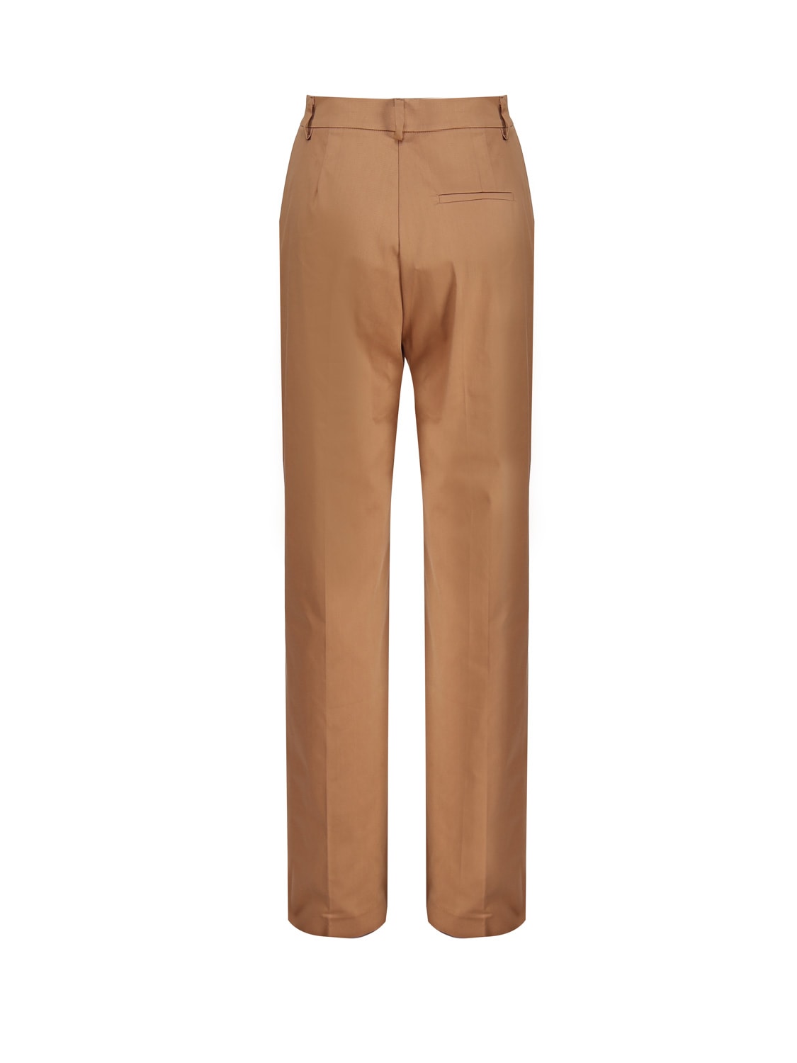 Shop The Andamane High-waisted Cotton Trousers In Caramel
