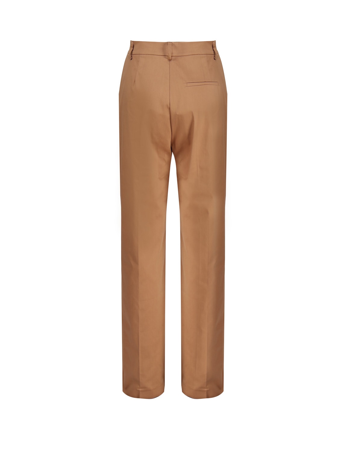 Shop The Andamane High-waisted Cotton Trousers In Brown