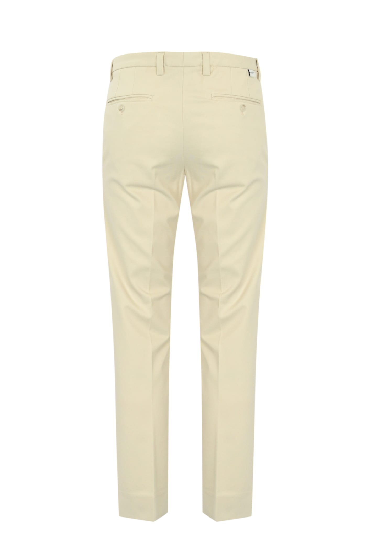 Paolo Pecora Slim Fit Chino Pants In Bianco Panna