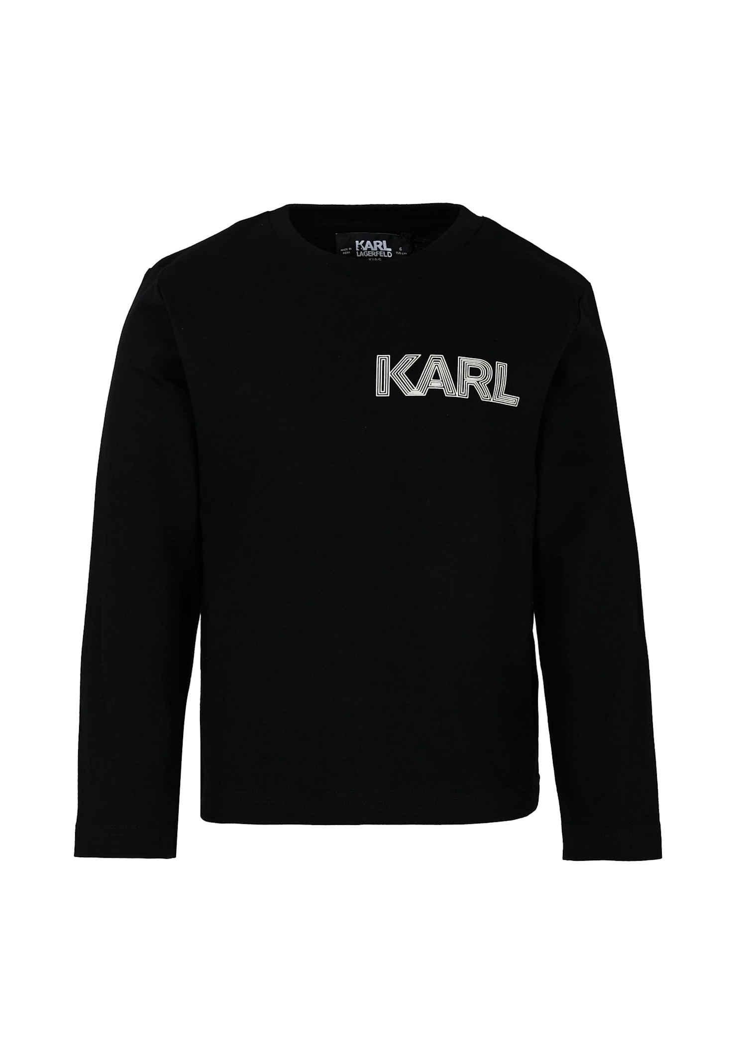 Karl Lagerfeld Black T-shirt For Boy With In Black