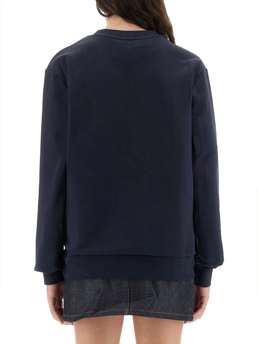 Apc Elisa Vpc Logo Sweatshirt In Inverted Print In Blue