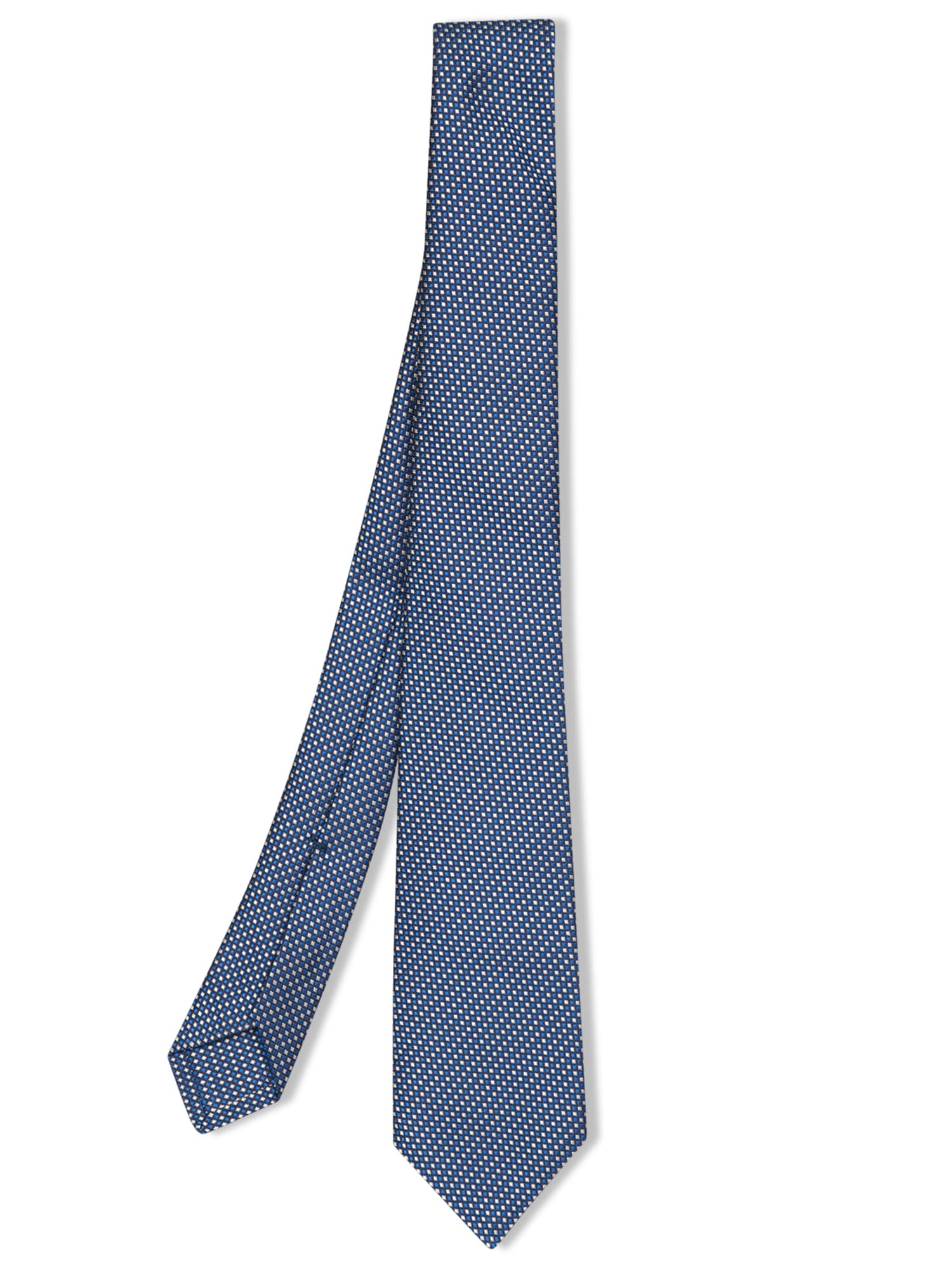 Micro Beige/blue Tie