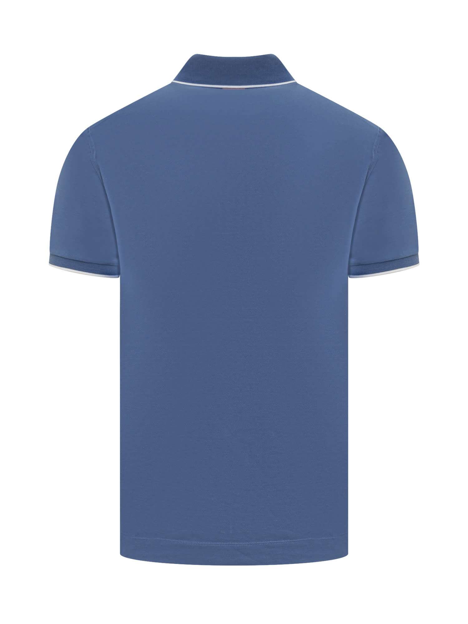 Shop Zegna Polo With Logo  In Blue