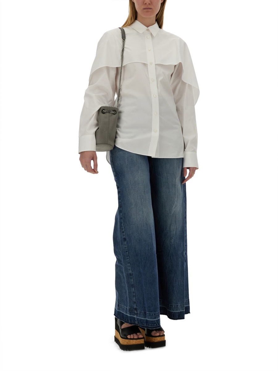 Shop Stella Mccartney Shirt With Cape In White