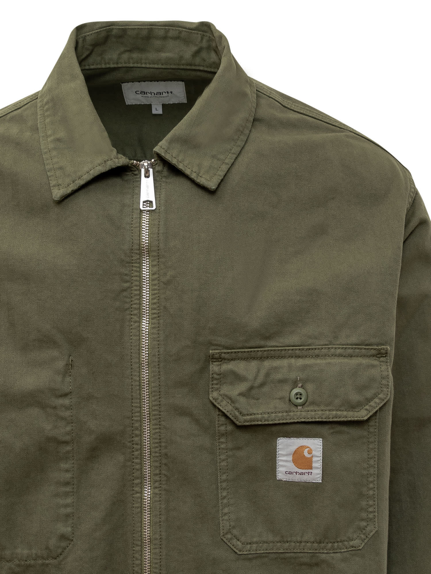 Shop Carhartt Shirt Jacket With Logo In Dundee