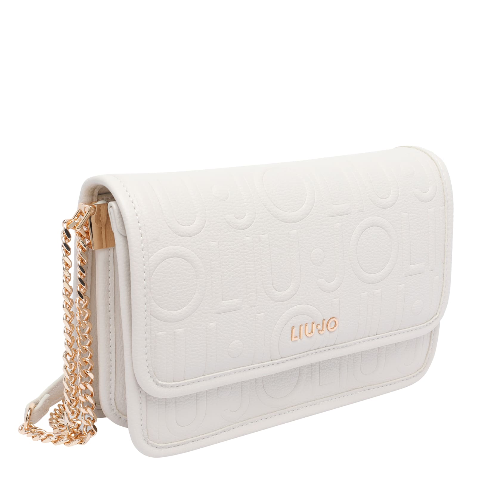 Liu •jo Logo Crossbody Bag In White