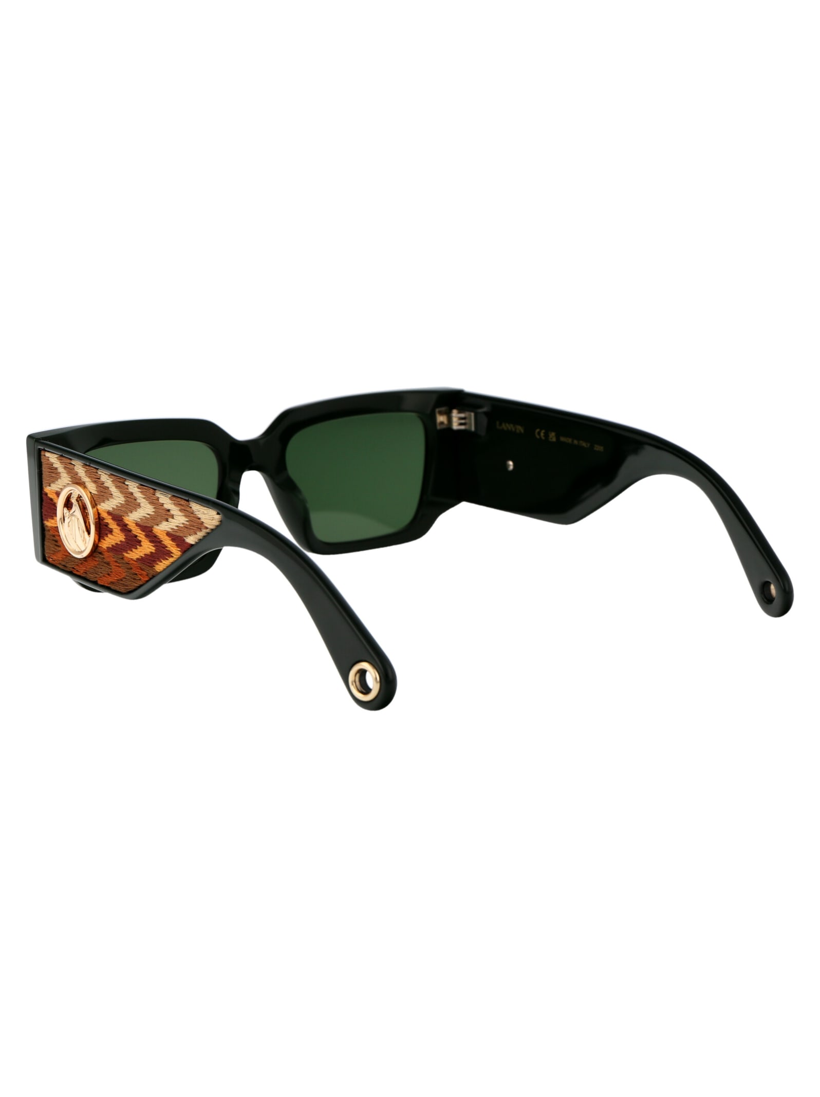 Shop Lanvin Lnv639s Sunglasses In 318 Dark Green