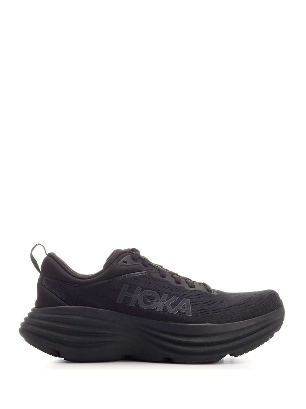 Shop Hoka Bondi Sneakers In Bblc Black / Black