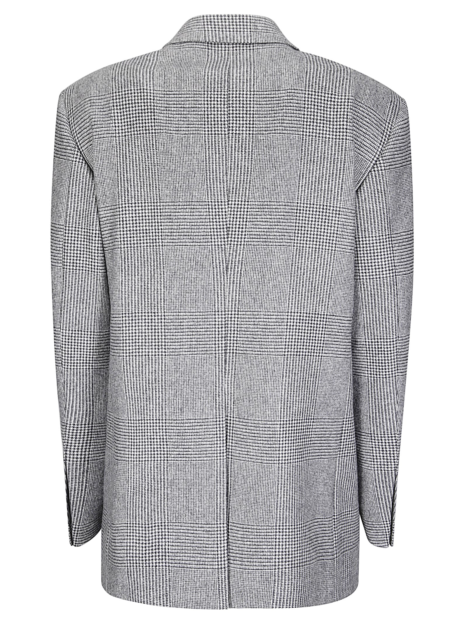 Tagliatore Houndstooth Tailored Double-breasted Blazer And Wide-leg Trousers In Gray