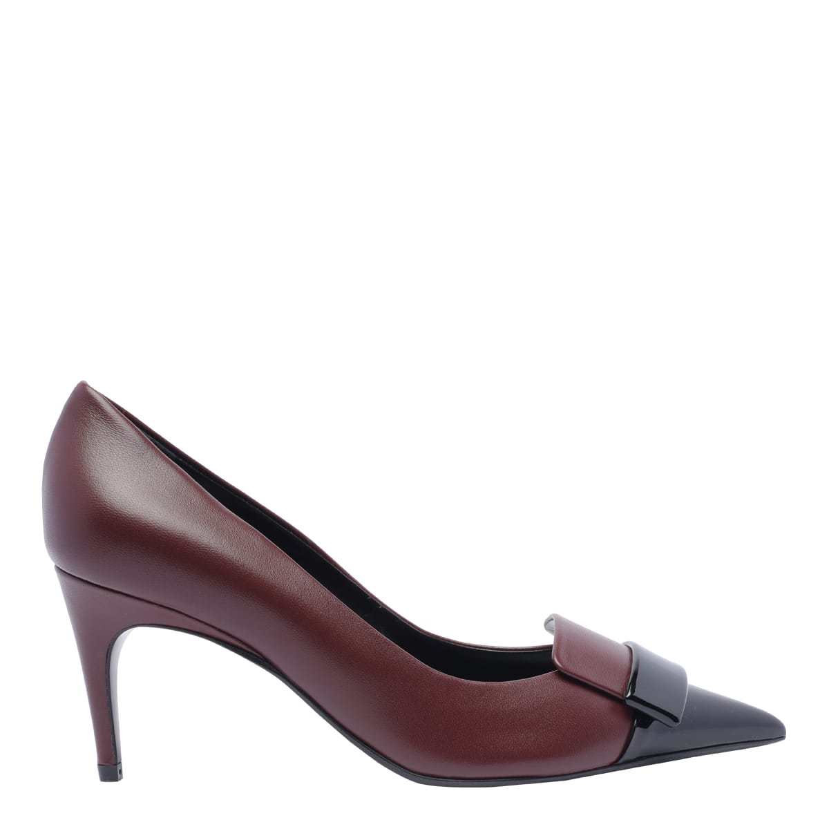 Shop Sergio Rossi Sr1 Pumps In Bordeaux