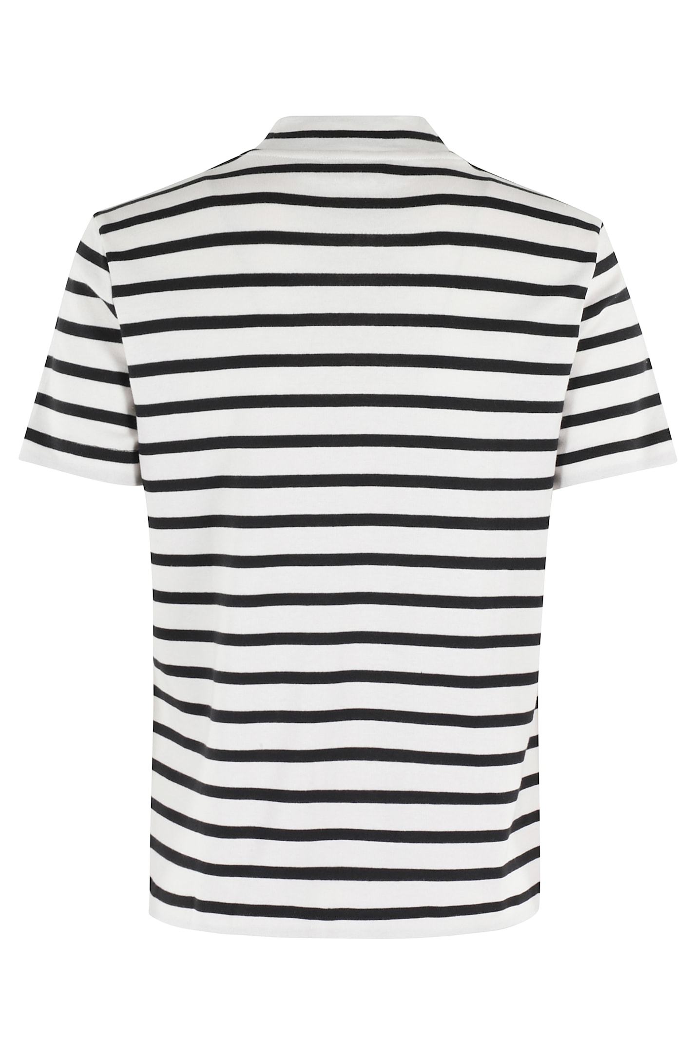 Apc A.p.c. Caroll Cotton Crew-neck T-shirt In Tat Ecru Black