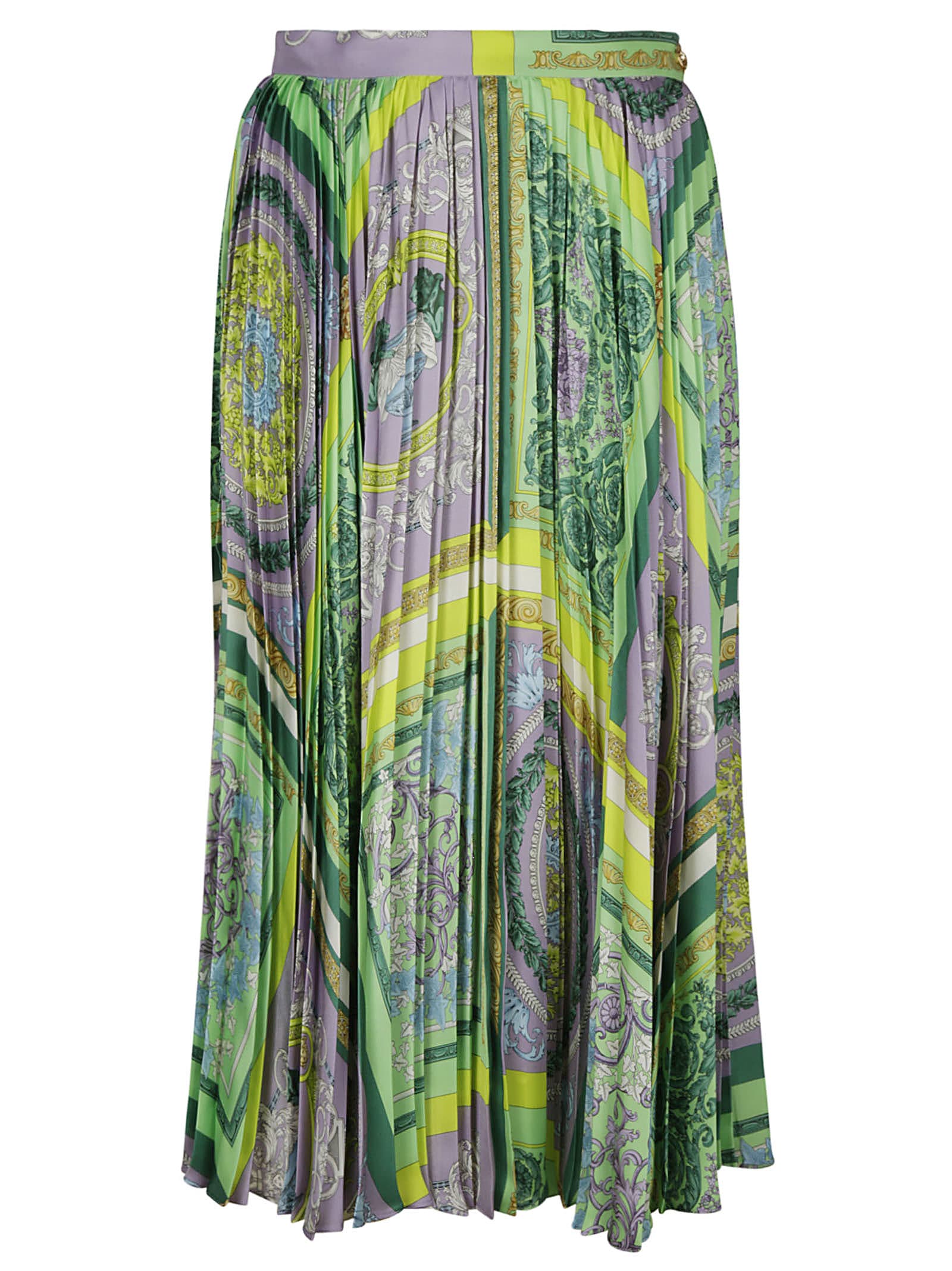 Versace All-over Printed Pleated Skirt