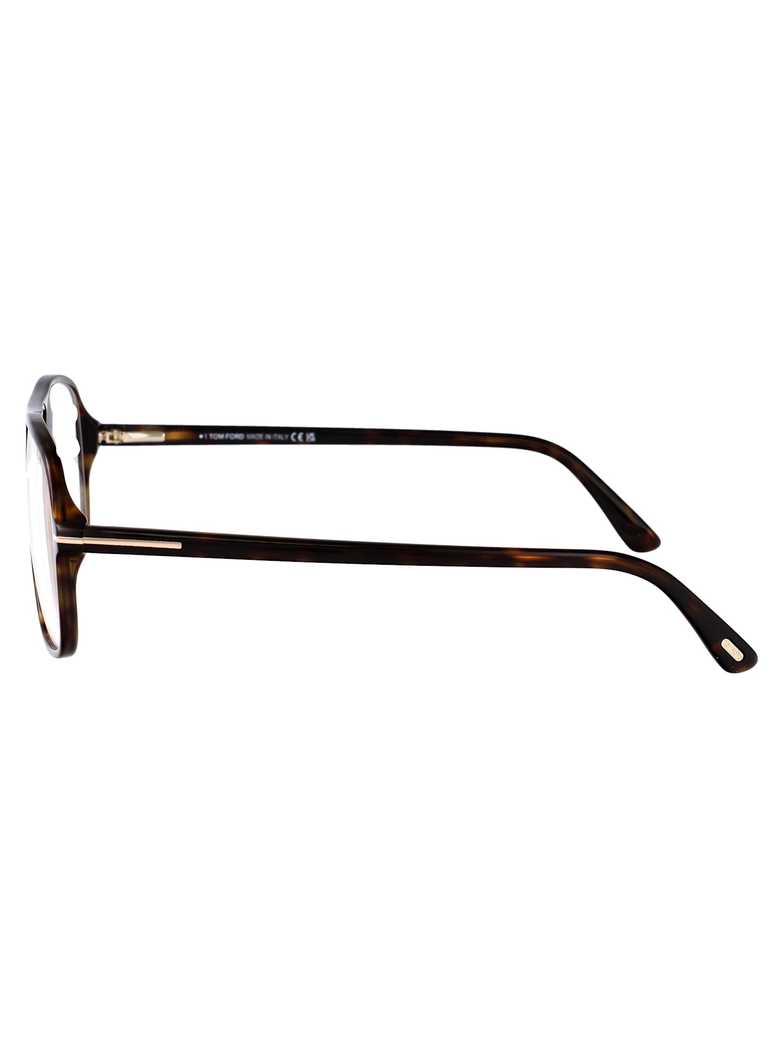 Tom Ford Womens Black Tr001853 Round-frame Acetate Optical Glasses In 052 Avana Scura