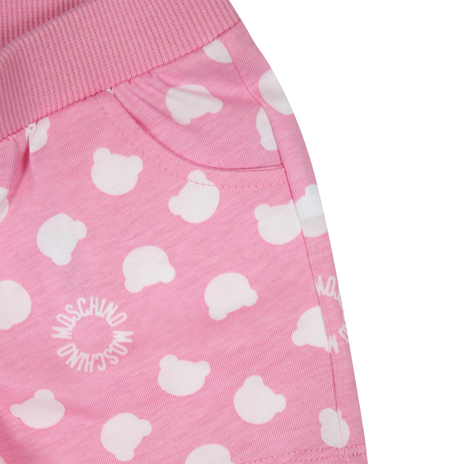 MOSCHINO PINK OUTFIT FOR BABY GIRL WITH LOGO 