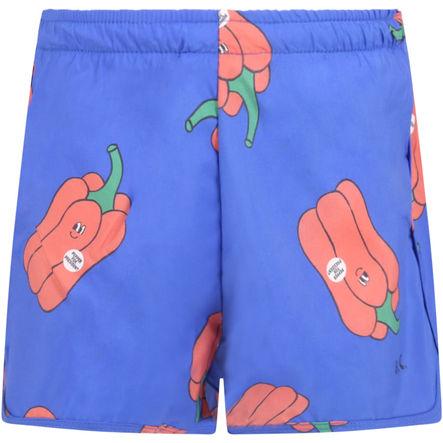 Bobo Choses Blue Swimsuit For Boy With Peppers