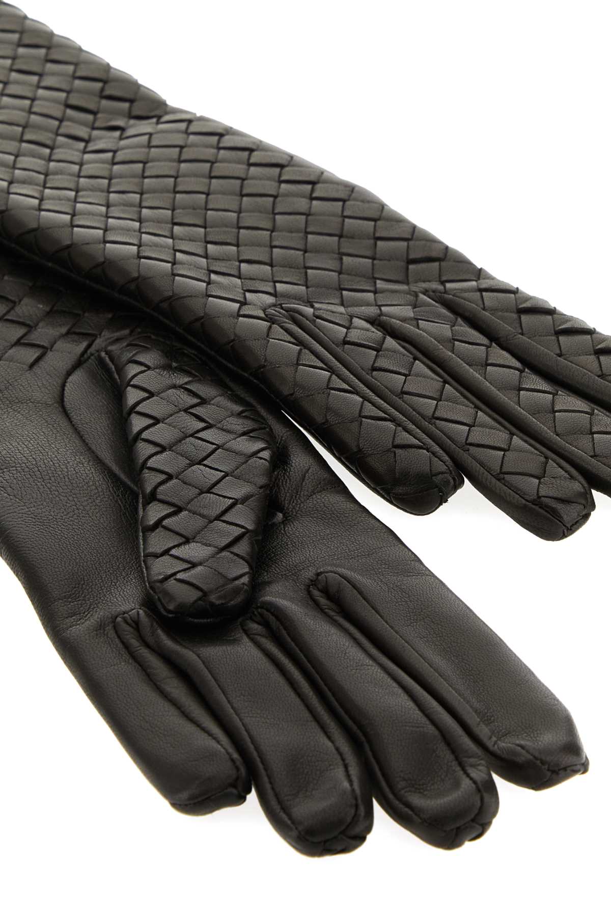 Shop Bottega Veneta Dark Brown Nappa Leather Gloves In Fondant