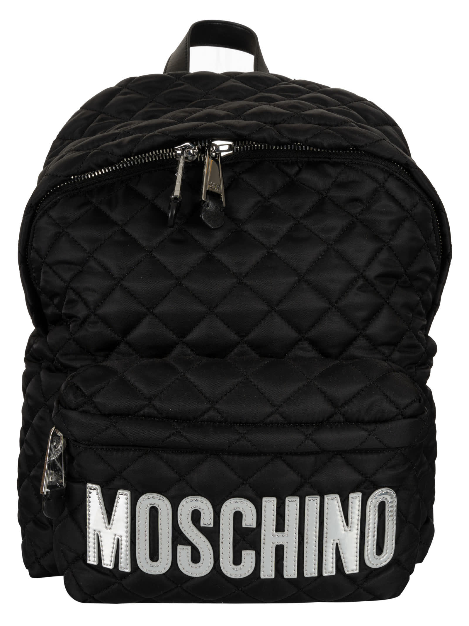 Moschino Diamond Quilted Logo Backpack