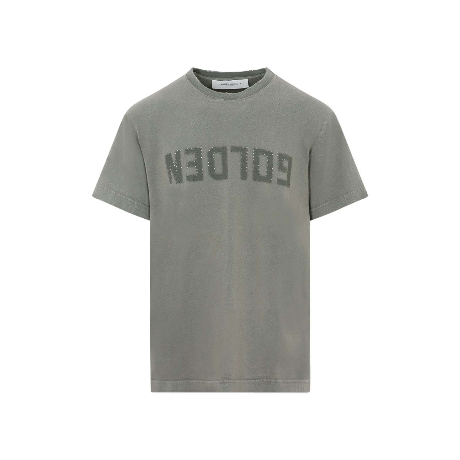 Golden Goose Golden Regular T-shirt Men In Gray