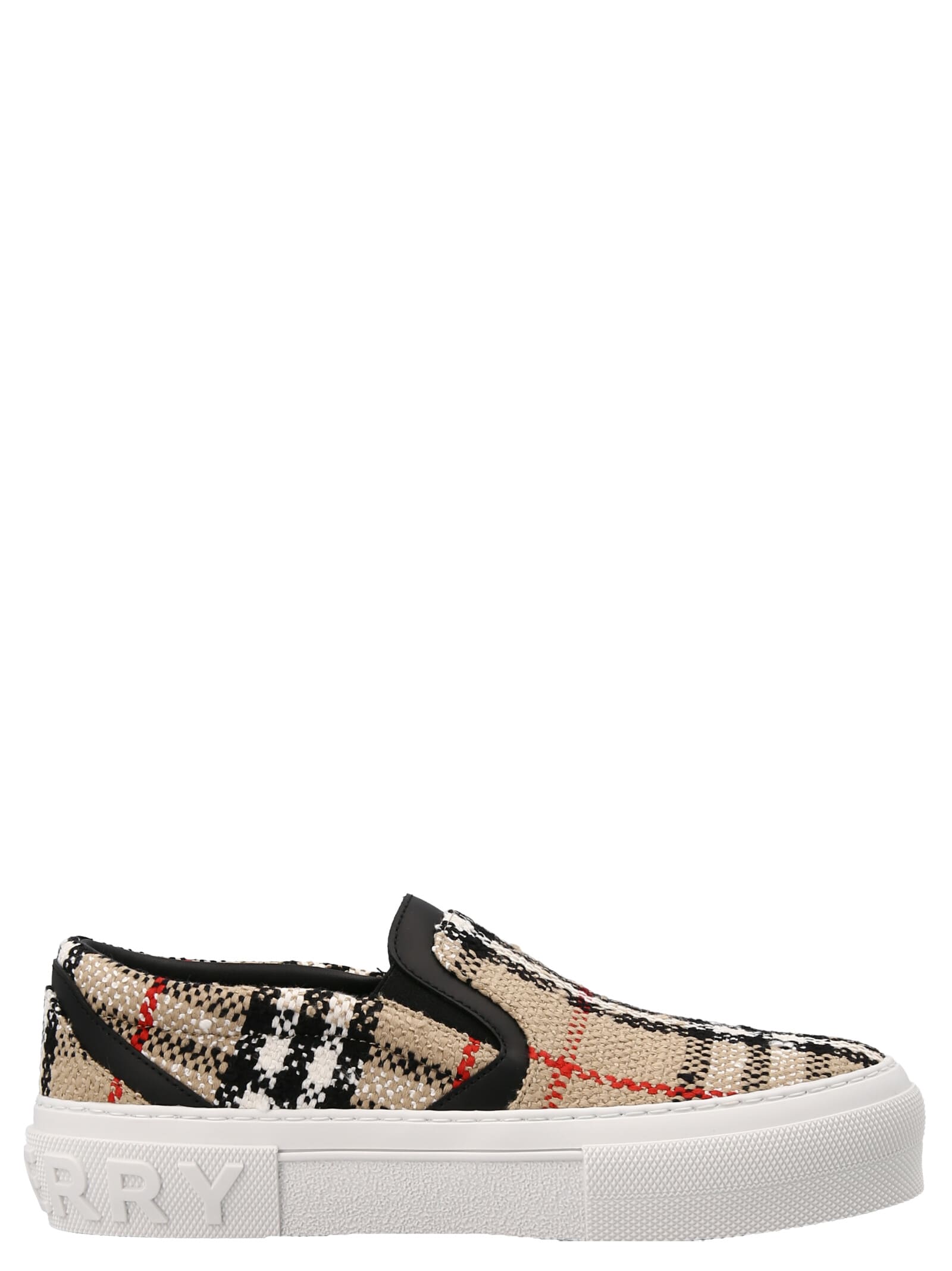 BURBERRY SLIP ON COURT SNEAKERS