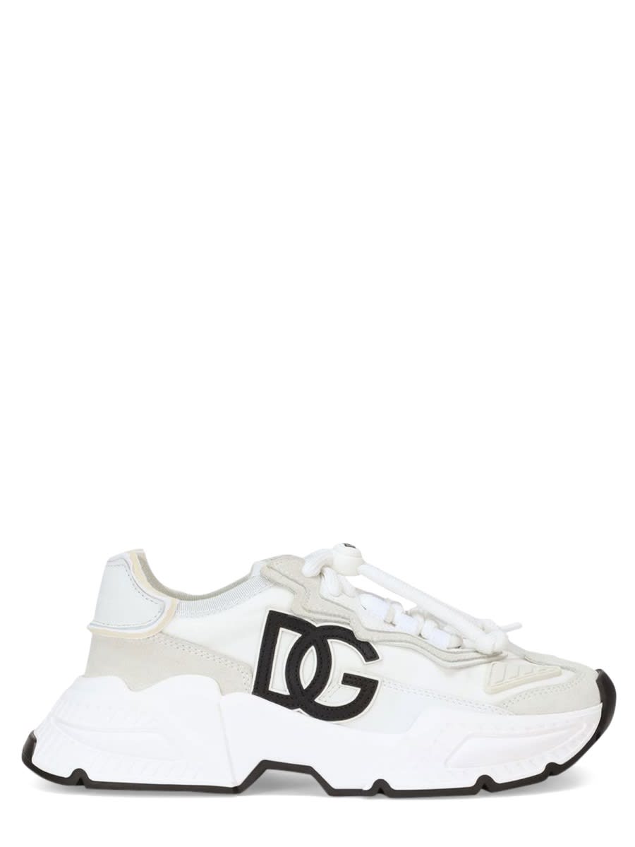 Shop Dolce & Gabbana Low Cro+ny+gom+v.nap White Sneaker