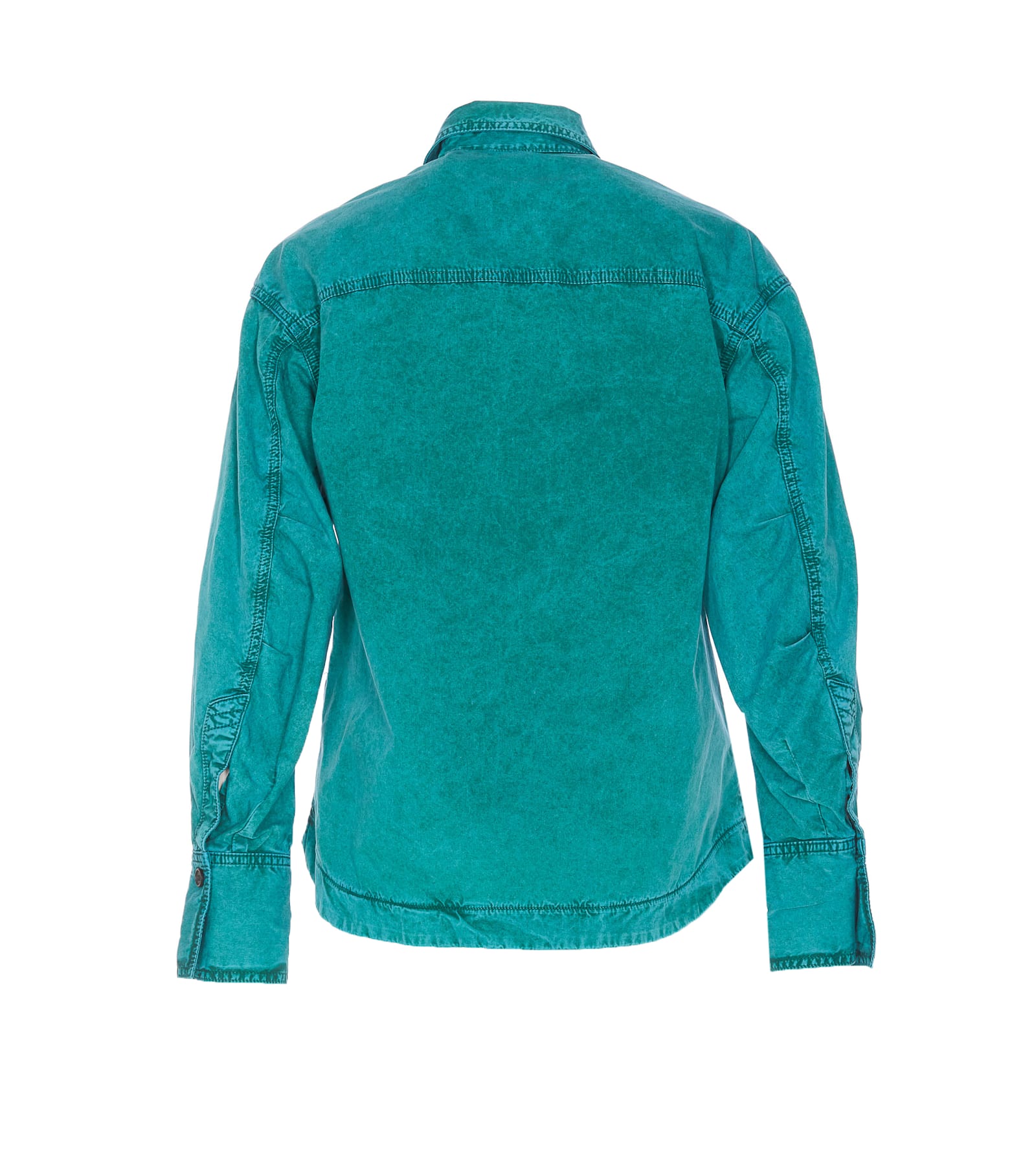 Attico Jacket Chest Pocket Regular Collar In Green