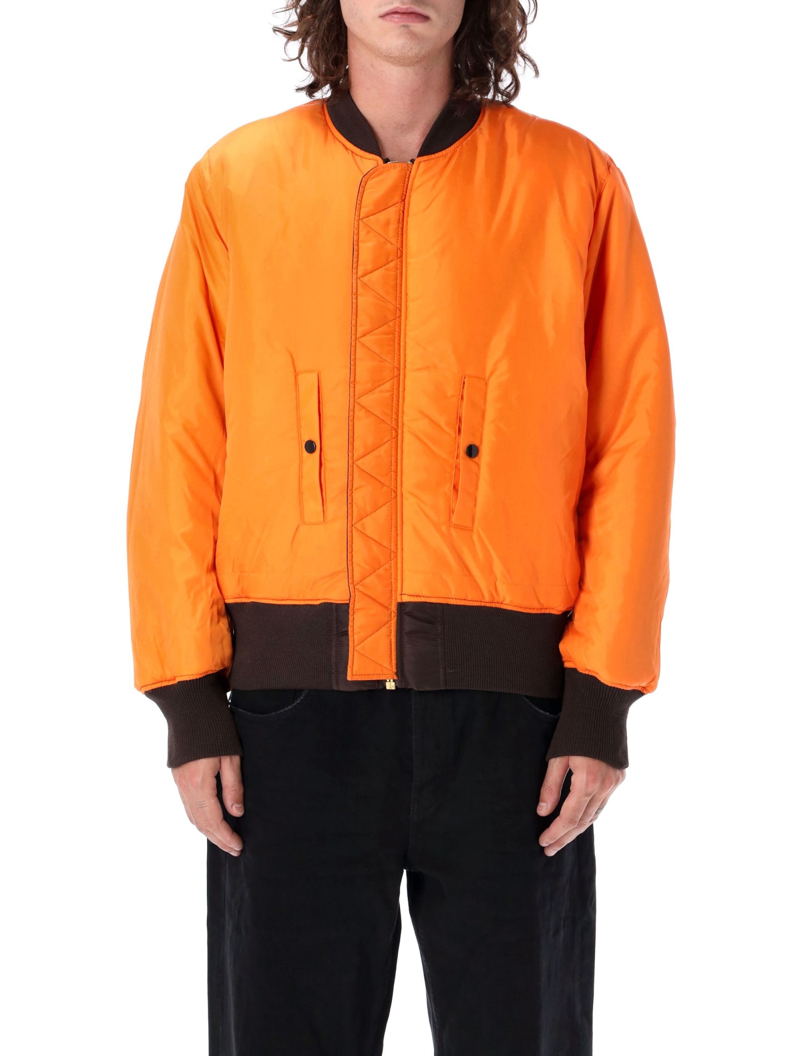 Alpha Industries Ma-1 Reversible Bomber In Brown