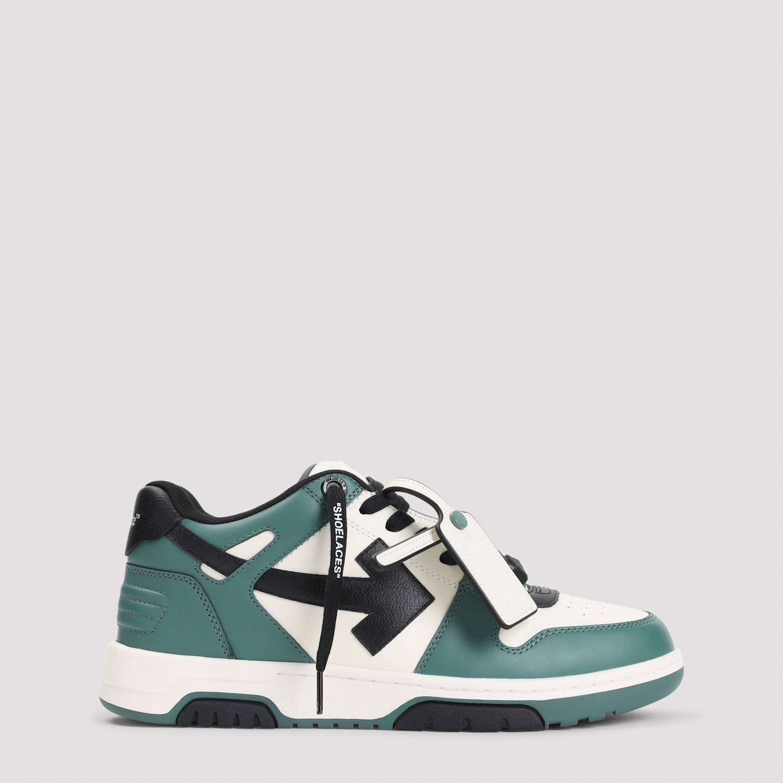 Off-white Casual Sneakers For Everyday Wear In Green