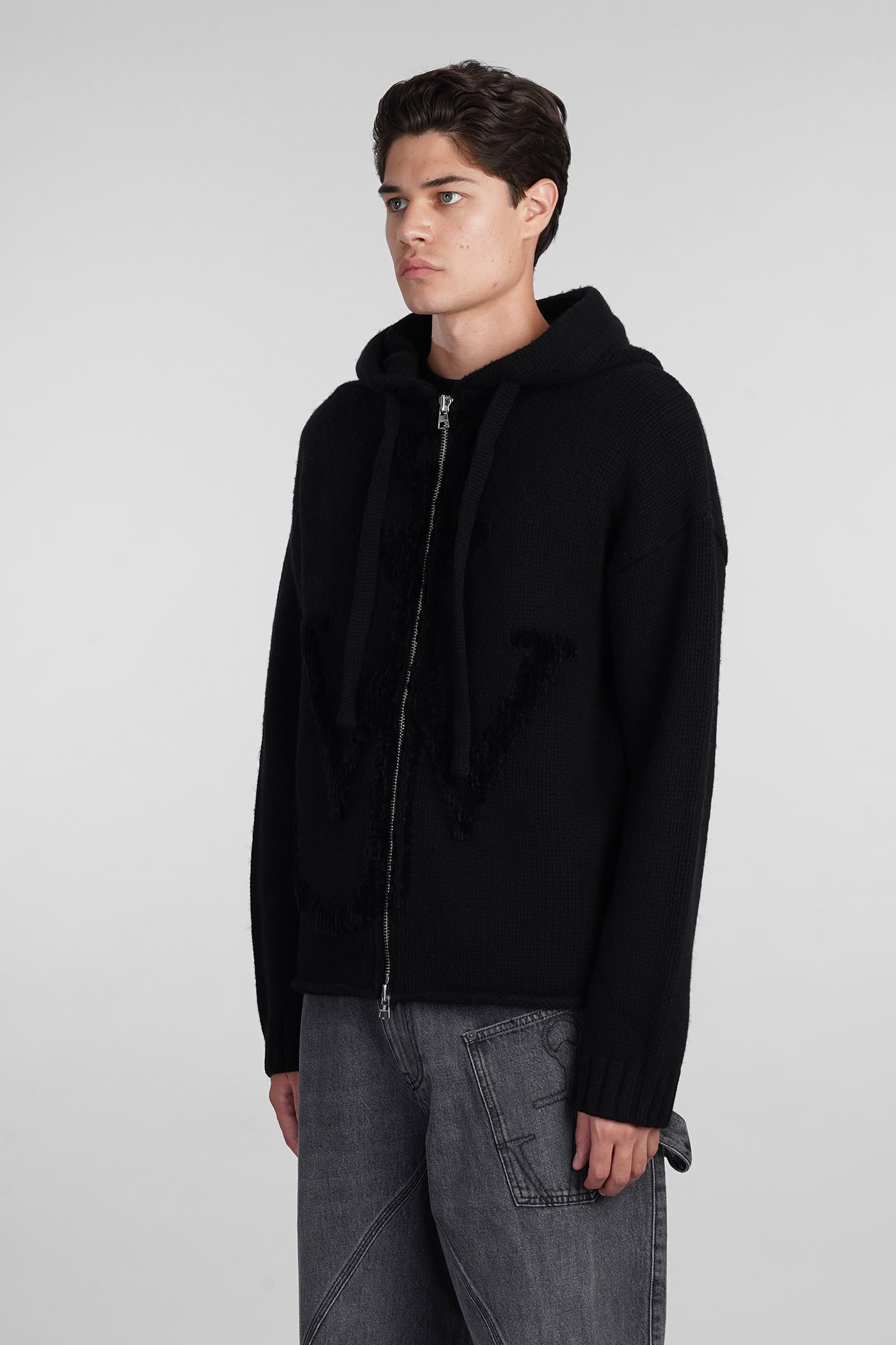 Shop Jw Anderson Sweatshirt In Black Wool