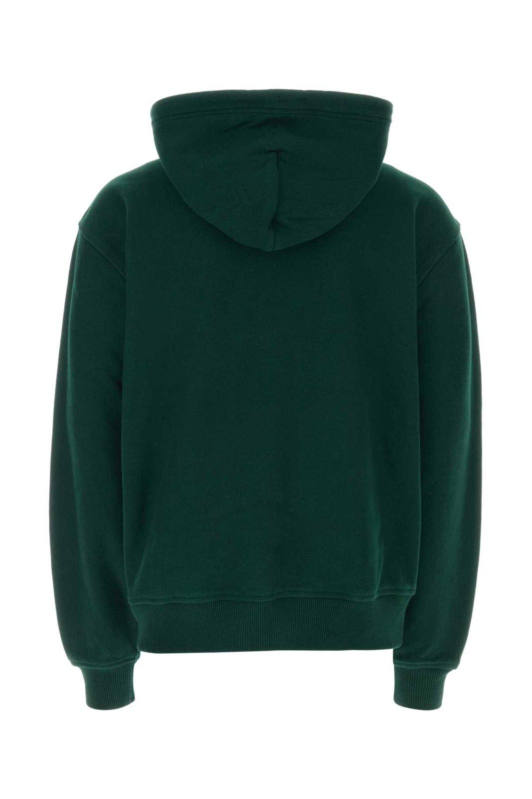 Burberry Cotton Drawstring Hooded Sweatshirt In Ivy