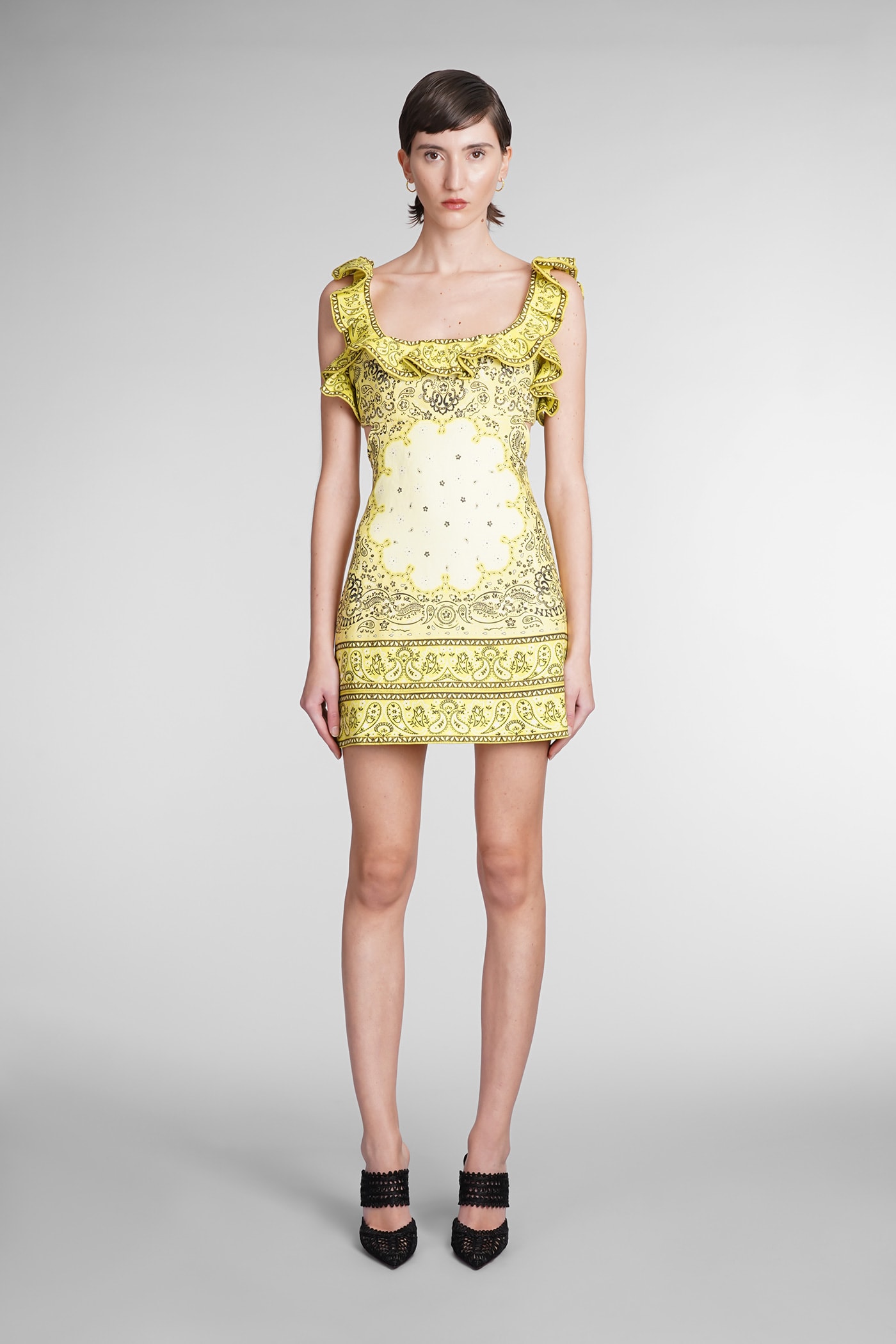 Shop Zimmermann Dress In Yellow Linen