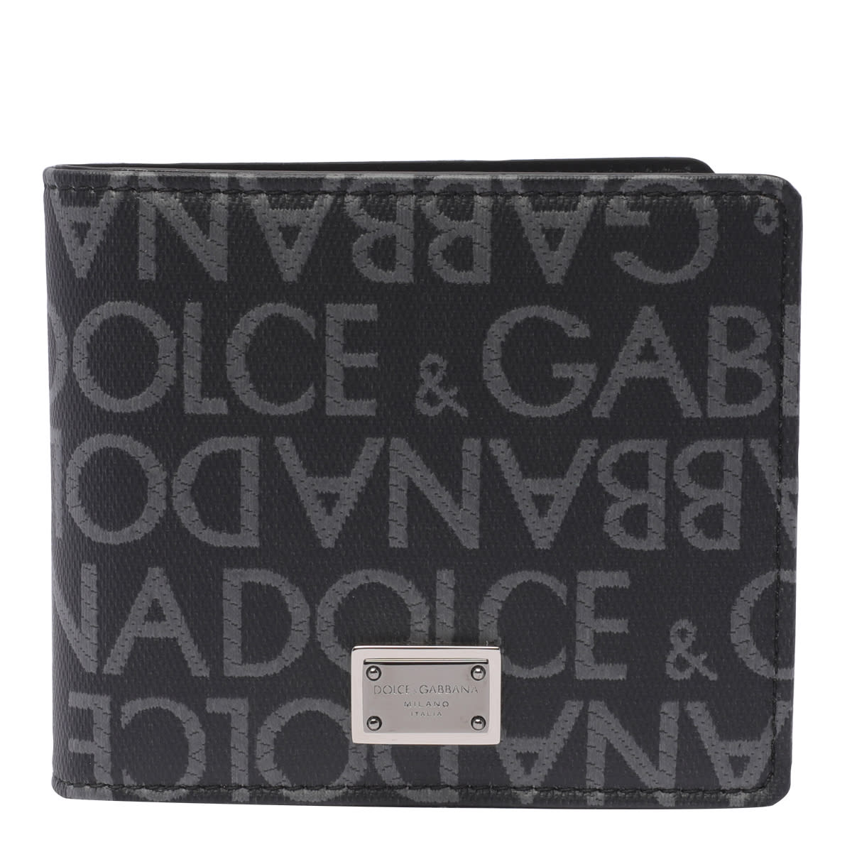 Shop Dolce & Gabbana Logo Bifold Wallet In Black