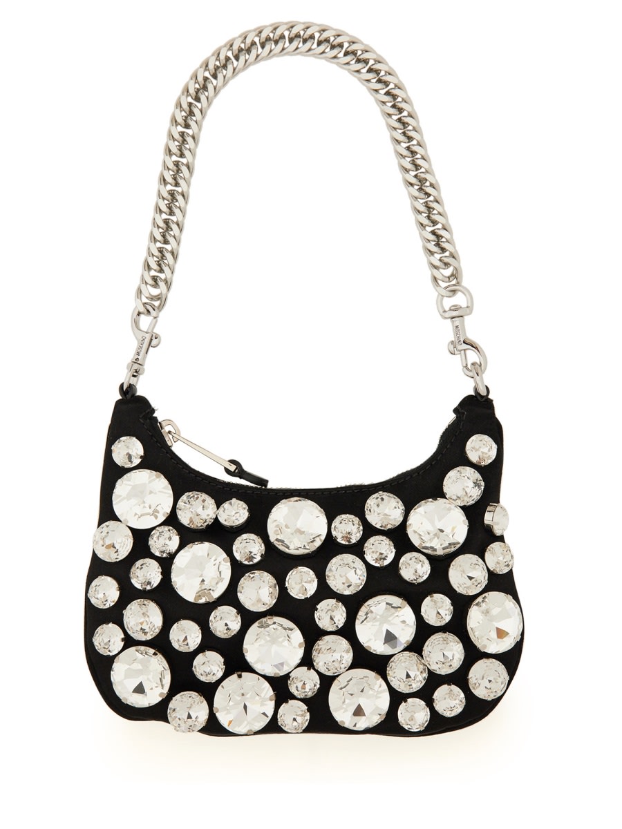 Shop Moschino Bag With Chain In Black