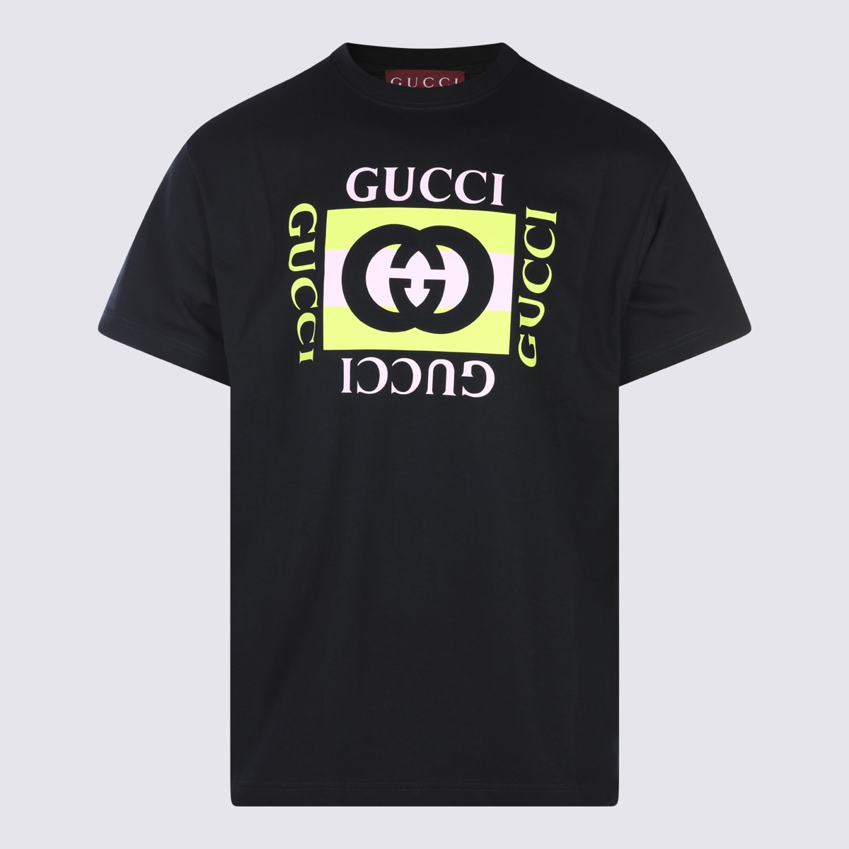 Gucci Men Short Sleeve Cotton Jersey T-shirt In Black