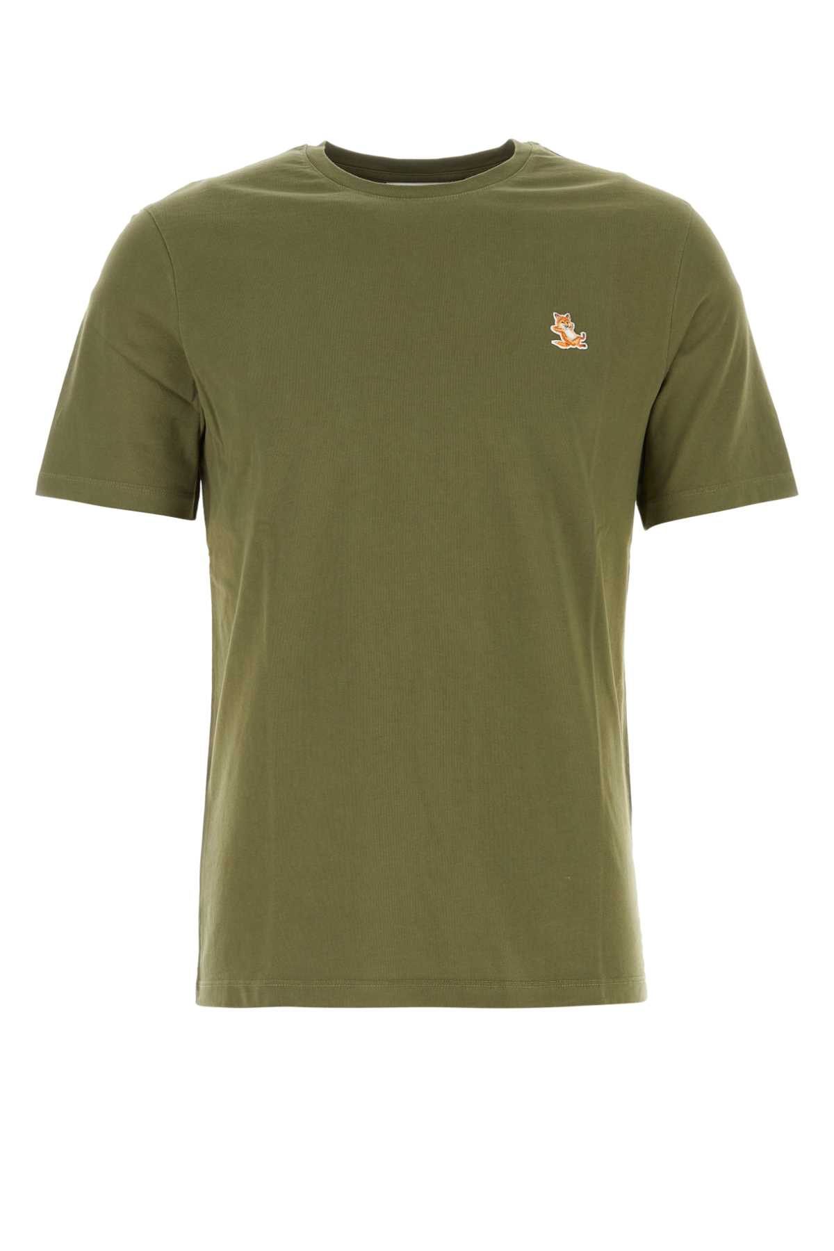 Maison Kitsuné Army Green Cotton T-shirt